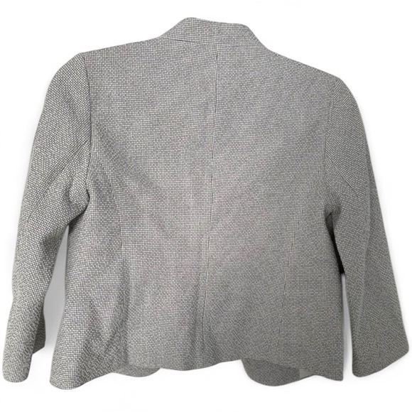 🆕 (2P) ANN TAYLOR FACTORY SILVER/BLACK BLAZER - Picture 2 of 2